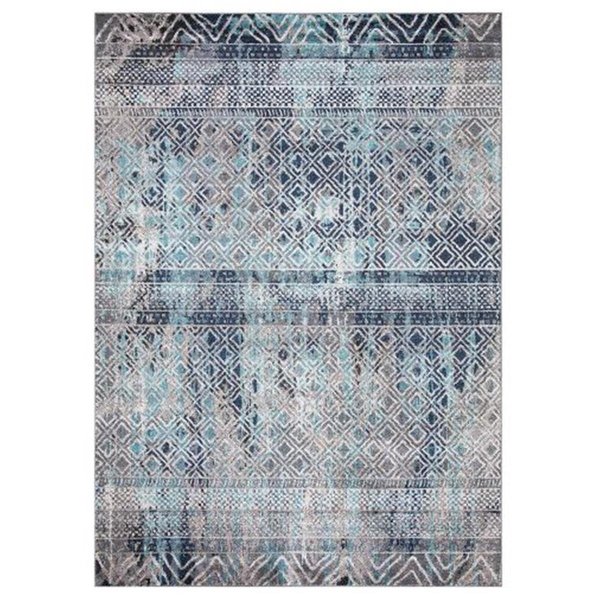 Pisos 7 x 9 ft. Piazza Geometric Area Rug, Blue PI1707145